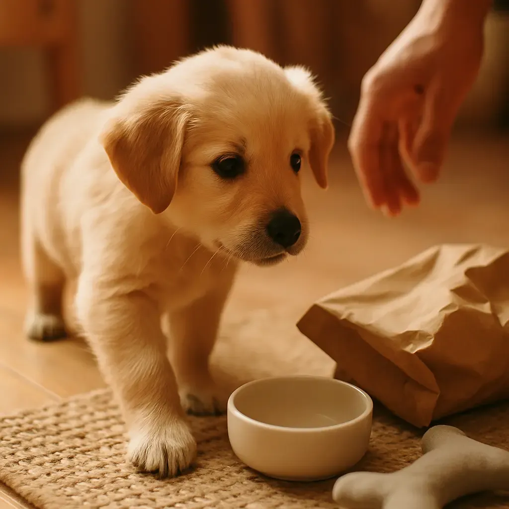A puppy exploring varied, gentle experiences during the critical socialization window, wiring lifelong responses